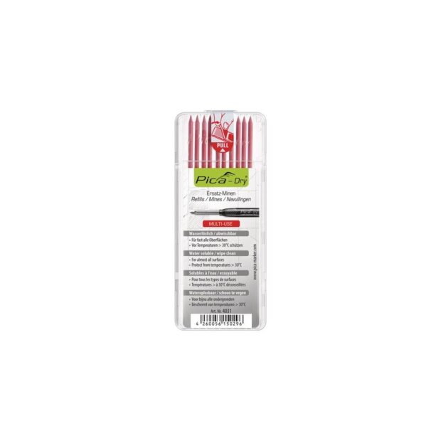 PICA Lead set Pica-Dry 10x red Wet wipe