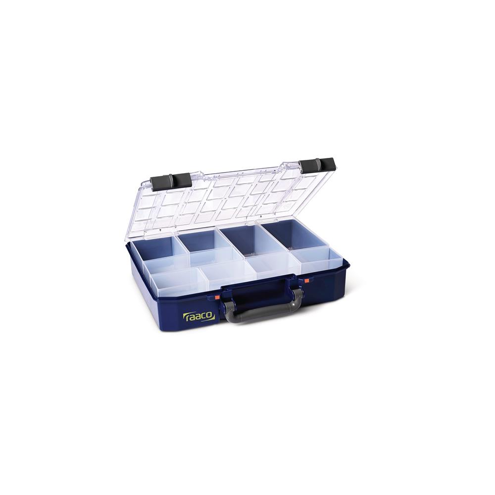 RAACO Component box CarryLite 80 4x8-9 W337xD278xH80 mm 9 compartments blue