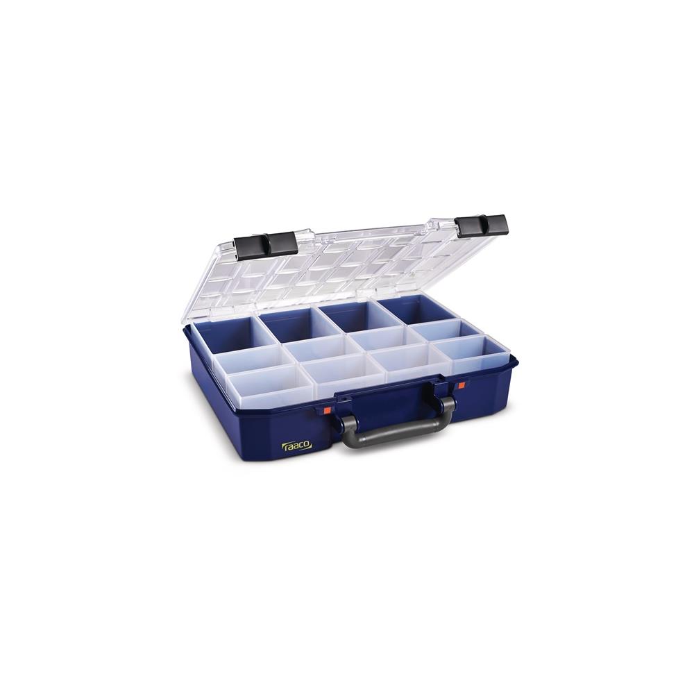 RAACO Component box CarryLite 80 4x8-12 W337xD278xH80 mm 12 compartments blue