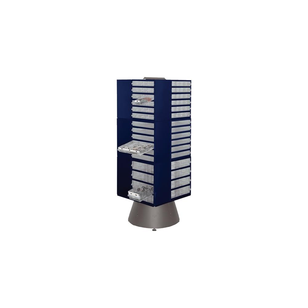 RAACO Carousel W880xD880xH1600 mm for 12 drawers galvanised sheet steel, dark blue