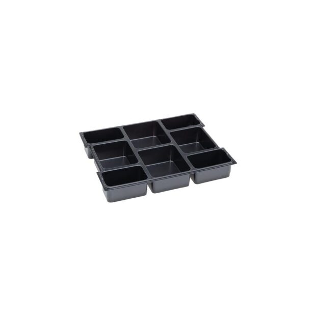 BS SYSTEMS Small parts insert L-BOXX® LB 102 W404xD312xH61 mm polystyrene with 8 compartments black