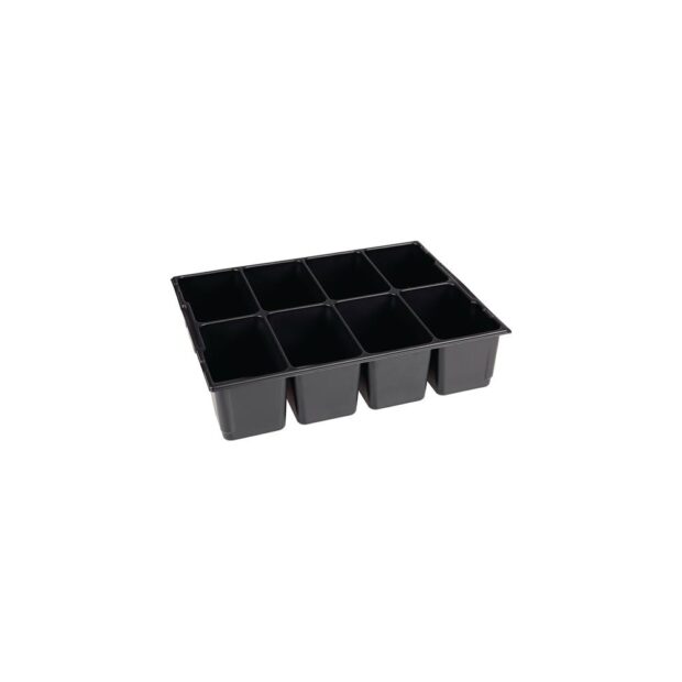 BS SYSTEMS Small parts insert L-BOXX® LB 136 W404xD317xH97 mm polystyrene with 8 compartments black