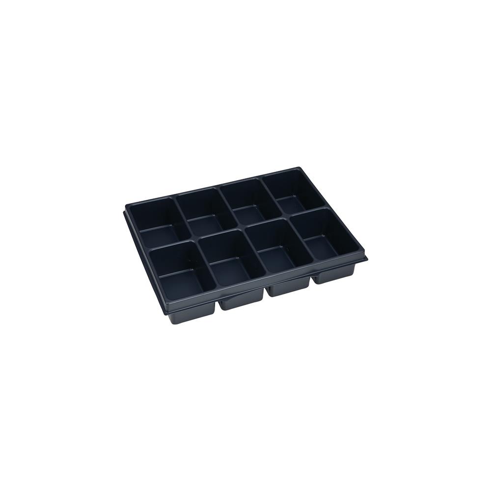 BS SYSTEMS Small parts insert i-BOXX® iB 72 W349xD265xH63 mm polystyrene with 8 compartments black