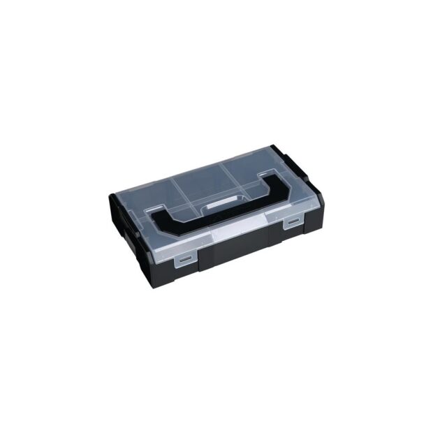 BS SYSTEMS Component box L-BOXX® Mini W258.5xDxH64 mm 6 compartments transparent black/anthracite