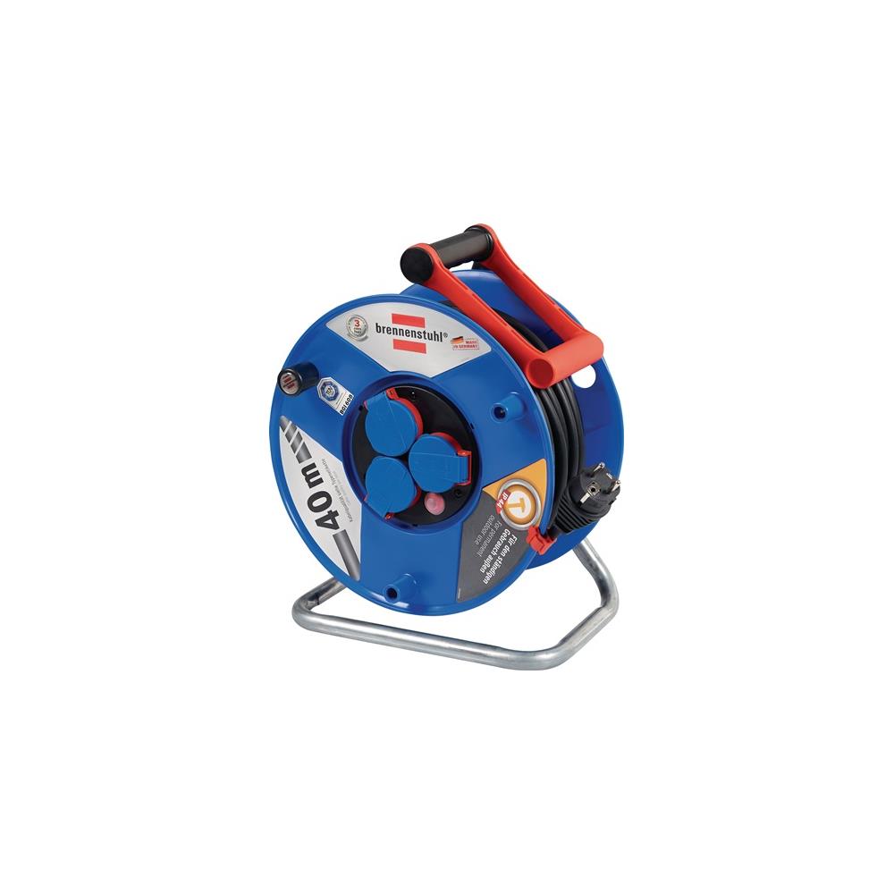 BRENNENSTUHL Cable reel Garant 40 m H07RN-F 3 x 1.5 mm² 290 mm 3 sockets with earthing contact special plastic IP44