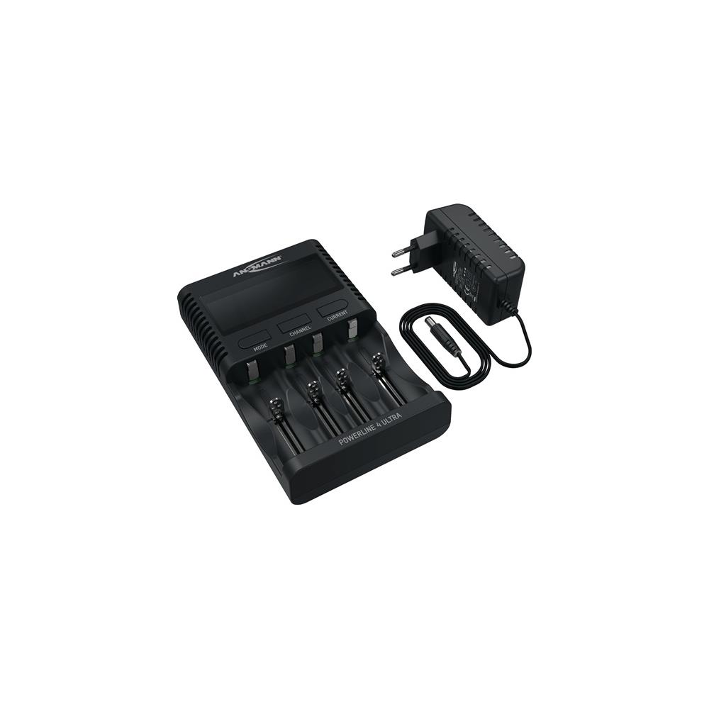 ANSMANN Universal charger UBC-Powerline4Ultra-EU-cb with power unit 1.2 V NiMH, Li-ion 3.6 V