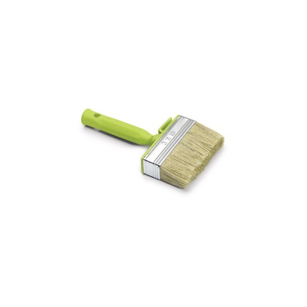 Flat paintbrush  back width 30 x length 120 mm bristle length 40 mm light coloured mix bristles plastic back