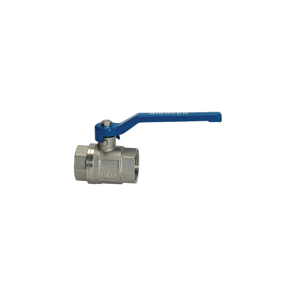 RIEGLER Brass ball valve VALVE LINE 59.61 mm G 2 inch inner/inner DN 45.0 mm