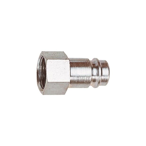 RIEGLER Push-fit nipple  hardened steel /nickel-plated plug DN 10  internal thread G 3/4 inch