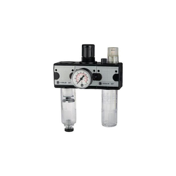 RIEGLER Service unit MULTIFIX thread G 1/2 inch semi-automatic BG II 3000 l/min width 200.8 mm