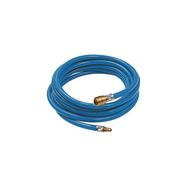 RIEGLER Soft-PVC compressed air hose set  internal dm 9 mm external dm 14.5 mm length 10 m quick-lock coupling DN 7.2