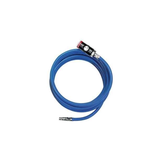 RIEGLER Soft-PVC compressed air hose set  internal dm 9 mm external dm 14.5 mm length 5 m safety coupling DN 7.4