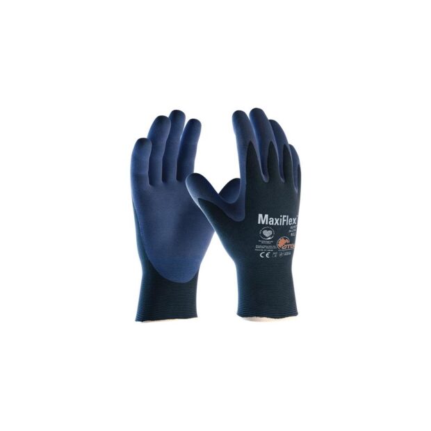 ATG Glove MaxiFlex® Elite 34-274 size 10 blue/blue nylon w.nitrile micro-foam EN 388 PPE category II