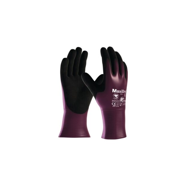 ATG Glove MaxiDry® 56-426 size 8 purple/black EN 388 PPE category III