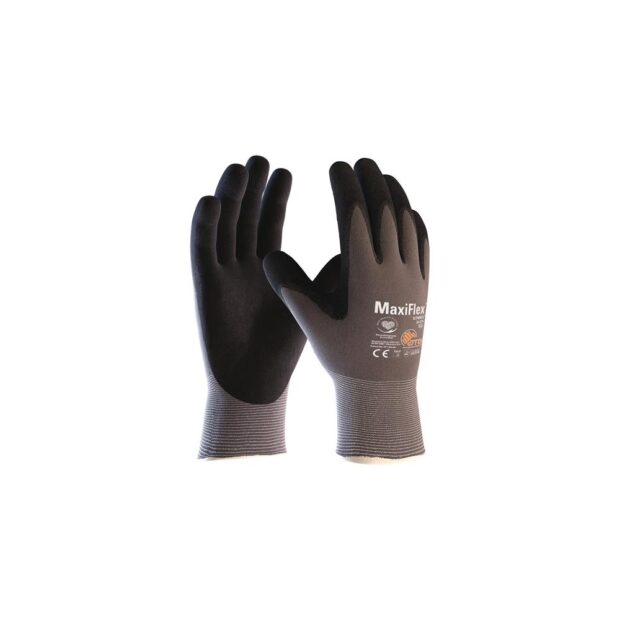 ATG Glove MaxiFlex® Ultimate 34-874 size 8 grey/black nylon w.nitrile micro-foam EN 388 PPE category II