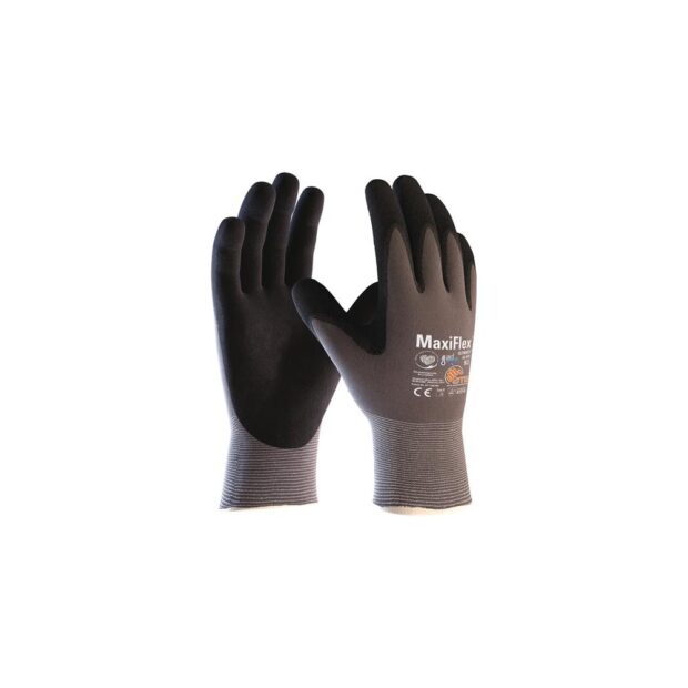 ATG Glove MaxiFlex® Ultimate AD-APT® 42-874 size 8 grey/black Nylon with nitrile foam EN 388 PPE category II