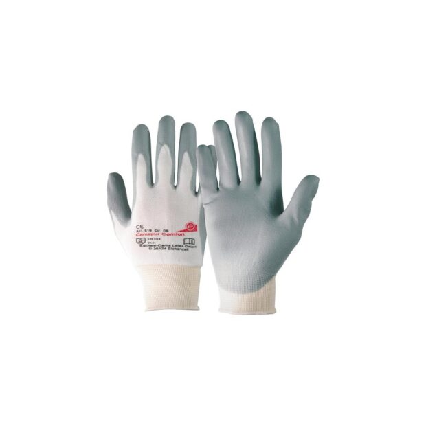 HONEYWELL Glove Camapur Comfort 619 size 8 white/grey EN 388 PPE category II polyamide Trikot with polyurethane