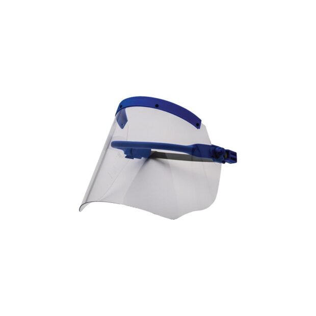 VOSS Electrician's protective visor  transparent, with helmet holder 500 x 250 mm EN 166, EN 170, GS-ET-29 (2011)