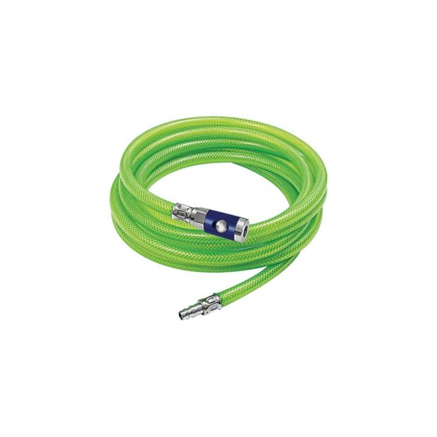 RIEGLER Fabric-reinforced hose set  hose dm 15x9mm L10m PVC fabric, light green safety coupling/grommet NW 7.4