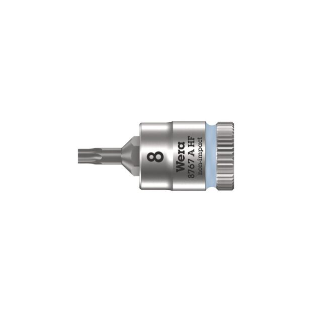 WERA Socket bit 8767 A HF TORX® 1/4 inch T8 length 28 mm