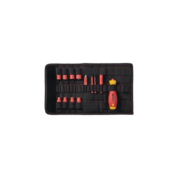 WIHA Tool set slim Vario® electric 13-part w. interchangeable blades, VDE insulated