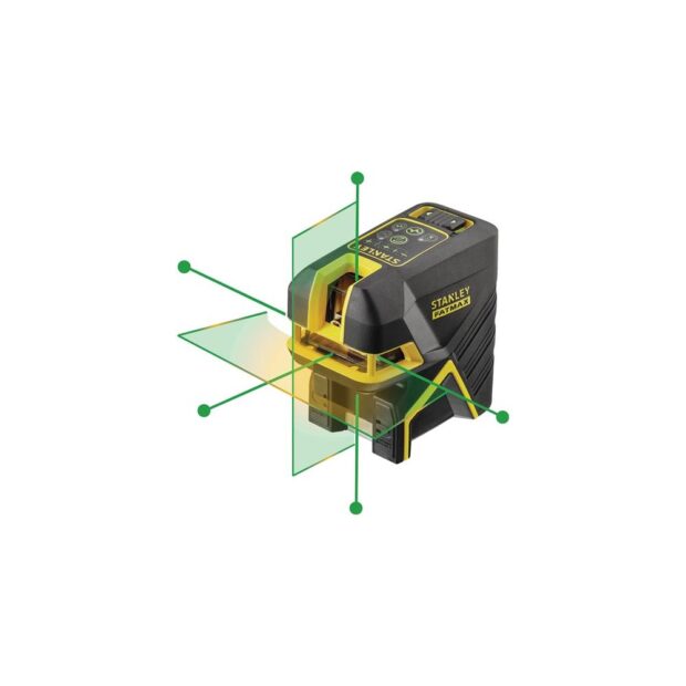 STANLEY Cross and line laser FatMax® 30 (50 m with receiver) / points: 45 m +/- 3 mm/10 m