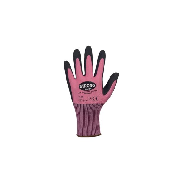 STRONGHAND Glove LADY FLEXTER size 6 pink/black EN 420/EN 388 PPE category II EN 420/EN 388 - Image 2