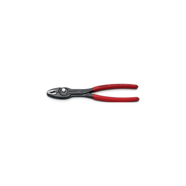 KNIPEX Front grip tongs TwinGrip length 200 mm polished plastic coated black atramentised