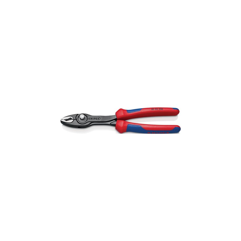 KNIPEX Front grip tongs TwinGrip length 200 mm polished multi-comp.handles black atramentised