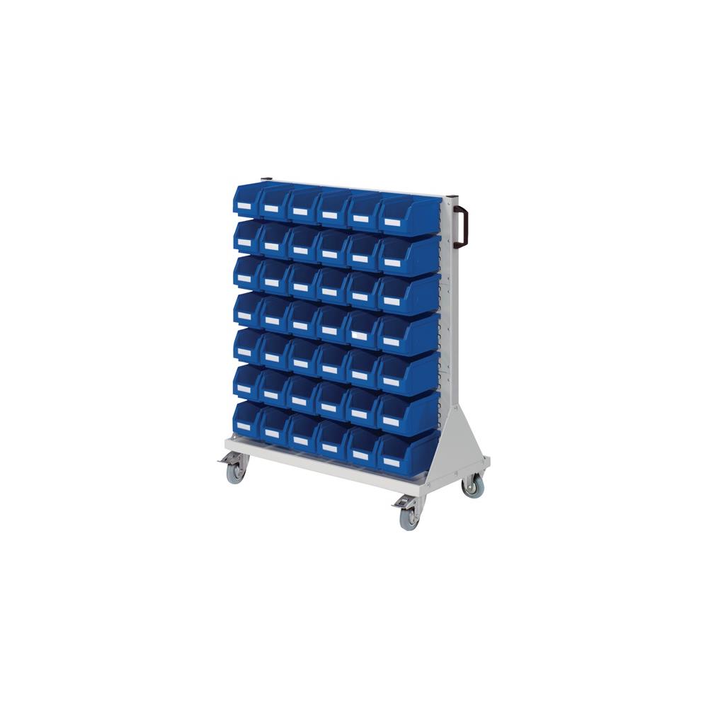 RASTERPLAN Trolley RasterMobil H1230xW1000xD500 mm Box x size 42 x size 6 blue