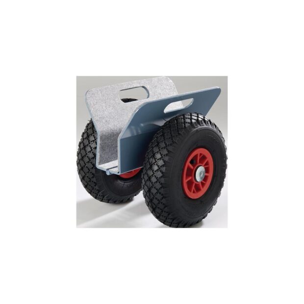 PROMAT Panel dolly  outside L 300 x W 305 x H 305 mm with jaws pneumatic tyres load-bearing cap. 250 kg