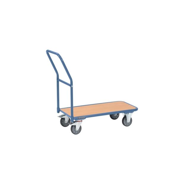 PROMAT Platform trolley  platforms L 1000 x W 600 mm steel pipe pigeon blue, RAL 5014 load cap. 250 kg - Image 2