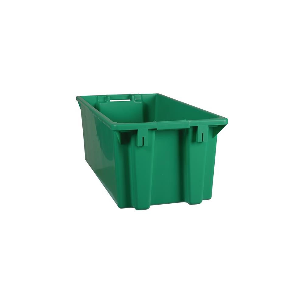 Rotating stackable container PP green L800xW400xH300 mm