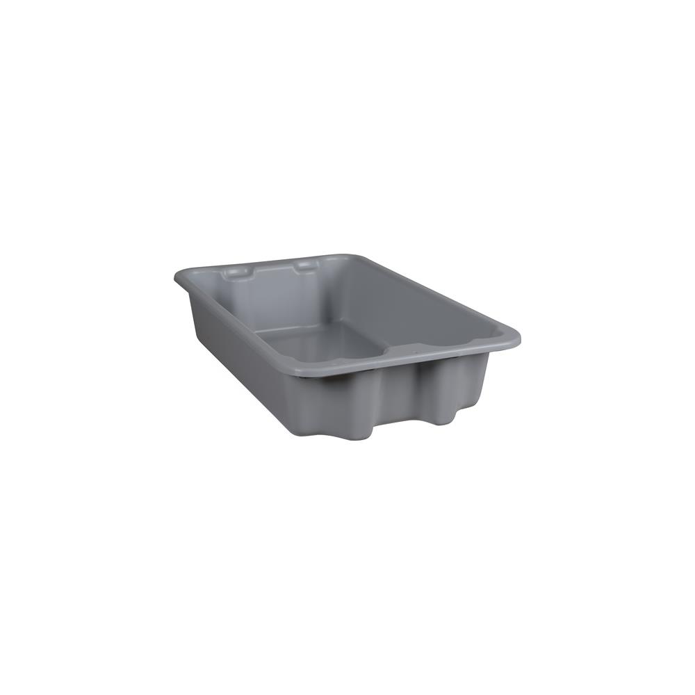 Rotating stackable container PP grey L590xW380xH135 mm