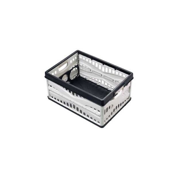 LOCKWEILER Folding box  L 485 x W 345 x H 230mm contents 35 L with 2 handles and bottle holder black/grey - Image 4