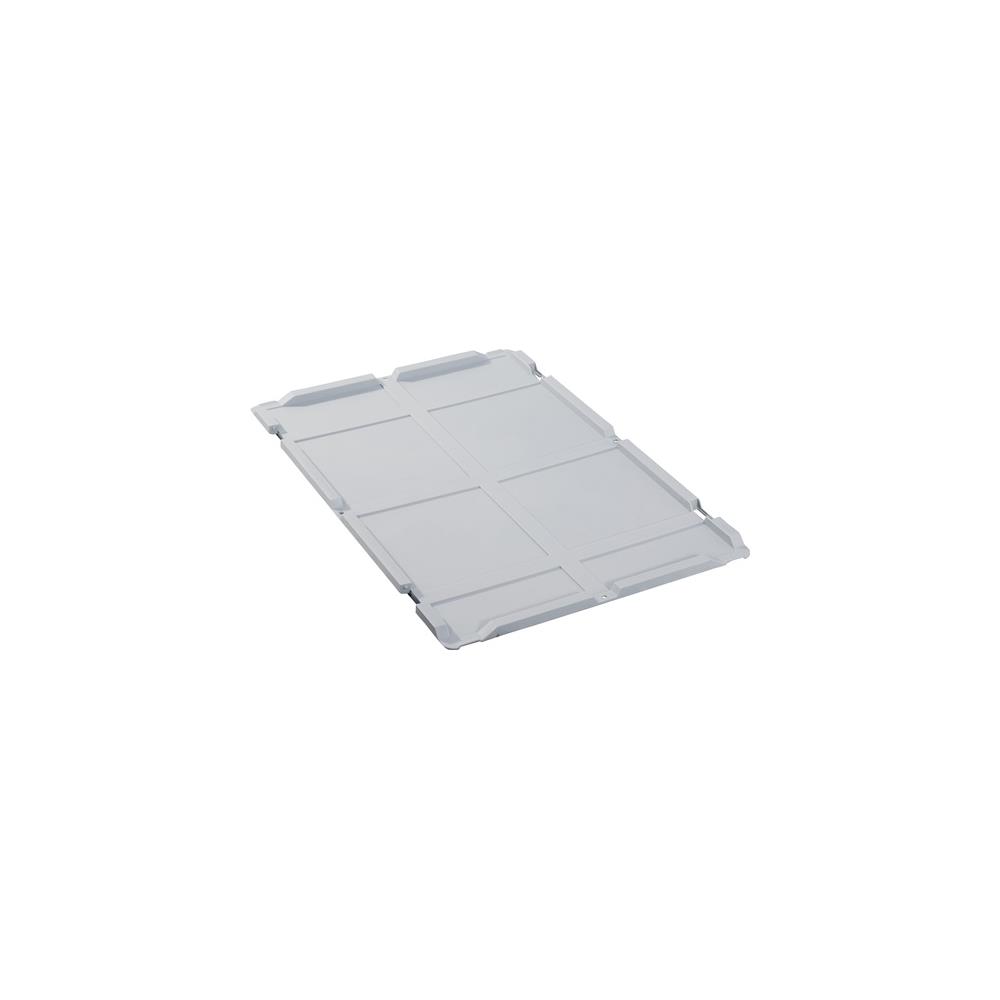 ALLIT Hinged cover PP length 600 x width 400 mm grey for stackable transport containers