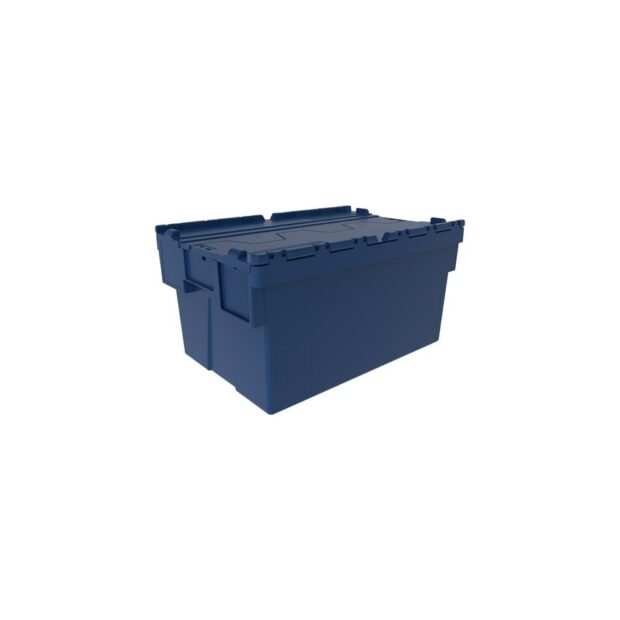 Loadhog Sarl Reusable container  L600xW400xH310 mm blue walls and floors closed