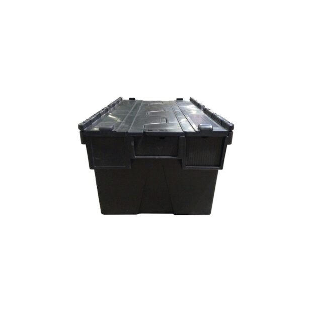 Loadhog Sarl Reusable container  L600xW400xH400 mm black walls and floors closed - Image 3