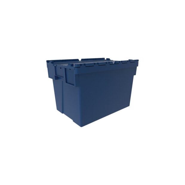 Loadhog Sarl Reusable container  L600xW400xH400 mm blue walls and floors closed