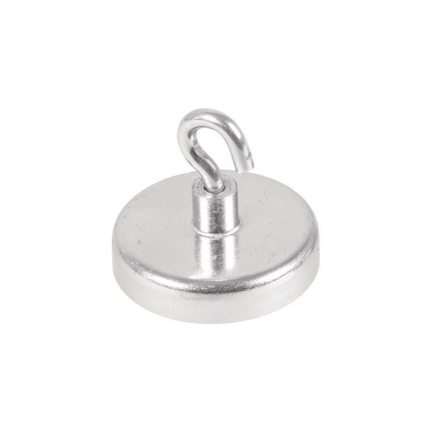 Powerful magnet  diameter 36 mm galvanised, with hook