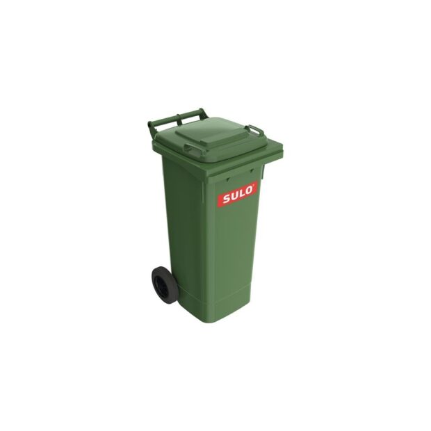 SULO Large waste container  80 l HDPE green movable, according to EN 840