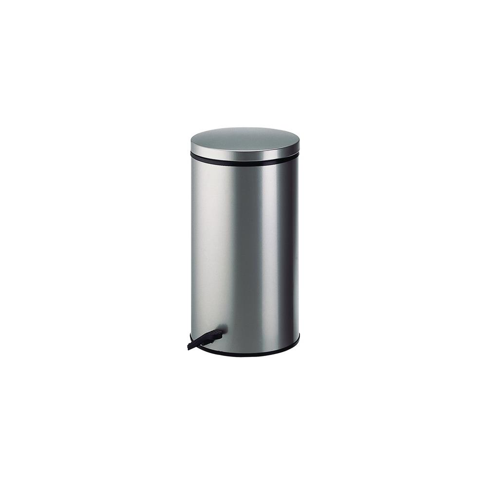 WESCO Pedal bin 32 l D310xH570mm sheet steel nickel silver