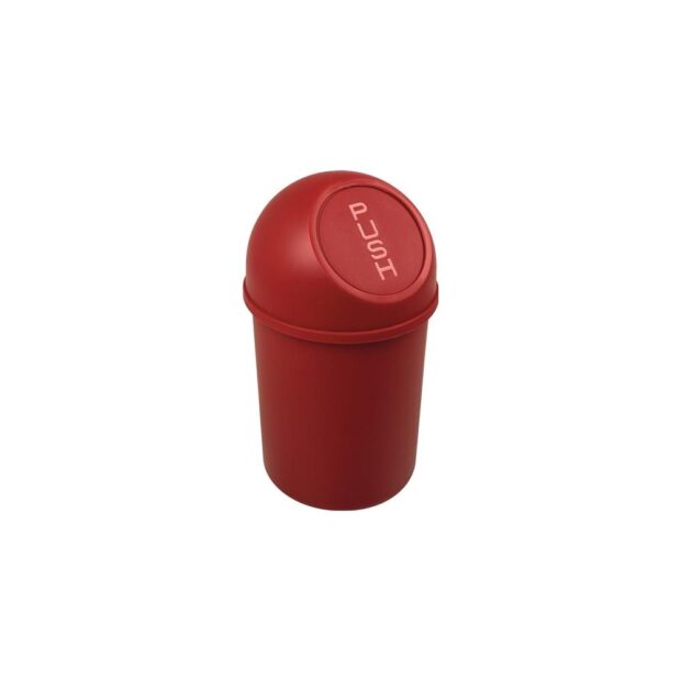 HELIT Waste container  H375xdm214 mm 6 l red