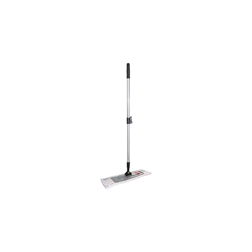 SPRINTUS Mop set mop holder, alumin. telesc. handle, mop white/blue microfibre W400xL1450mm
