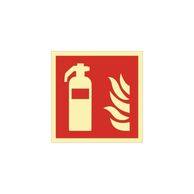 Fire safety symbol DIN EN ISO 7010 L200xW200 mm fire extinguisher film