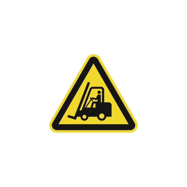 Warning symbol ASR A1.3/DIN EN ISO 7010 200 mm warning Industrial trucks film