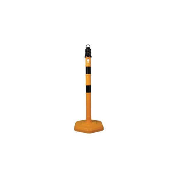 Security post  PPC yellow/black dm 63 mm for erecting with eyelet