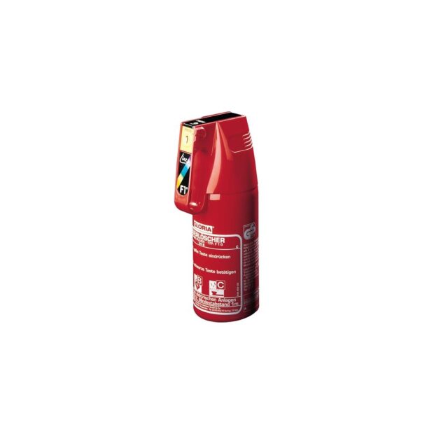 GLORIA Powder fire extinguisher  2 kg with permanent print fire class A 13 A 89 B C without pressure gauge, with holder