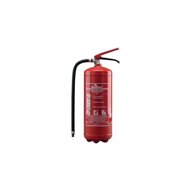 GLORIA GmbH Powder fire extinguisher Adler PDE12 12 kg with permanent print fire class A 43 A 233 B C with wall holder