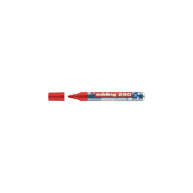 EDDING Whiteboard marker 250 red line width 1.5-3 mm bullet tip - Image 2